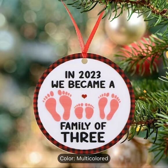 In 2023 We Became A Family Of Three Christmas Decoration - Picture 1 of 1